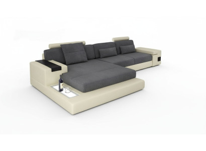 Luxus Sofa Couch Ecke Polstermöbel Wohnzimmer L-Form Modern Design Textil Stoff