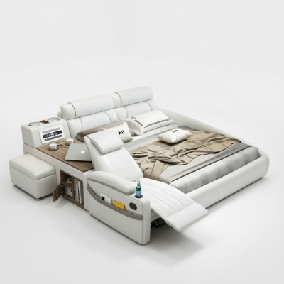 Design Bett XXL Big Betten Leder Hotel Polster 180x200cm Multifunktion