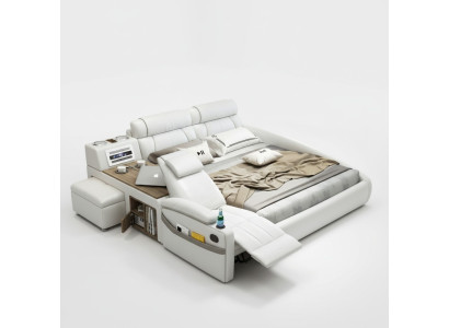 Design Bett XXL Big Betten Leder Hotel Polster 180x200cm Multifunktion