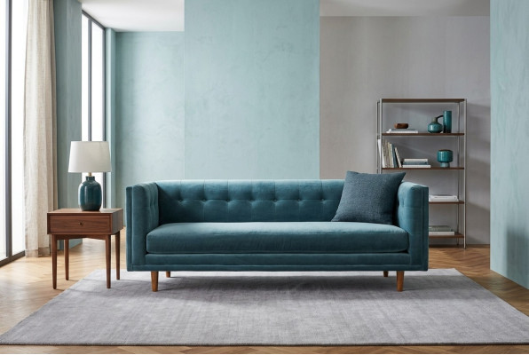 Wohnlandschaft Stoff Sofa 3 Sitzer Relax Sitz Design Couch Lounge Sofas Textil