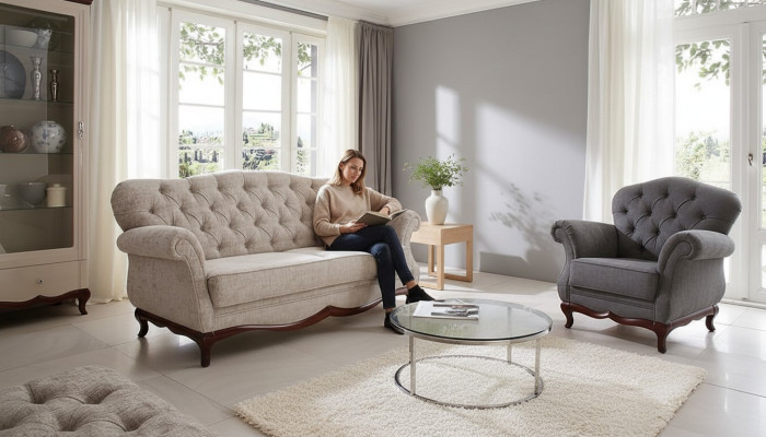Wohnzimmer Modern Stil Möbel Sofa 2 Sitzer 172 x 90cm Modernes Sofa Couchen