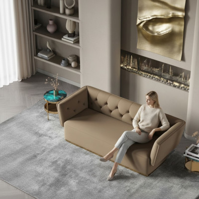 Wohnlandschaft Relax Sitz Design Couch Lounge Sofas Textil Sofa 3 Sitzer
