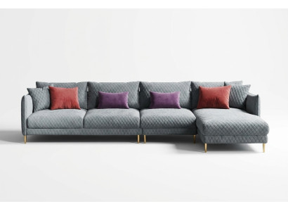 Textil Modern Relax Sitz Luxus Möbel Wohnlandschaft Ecksofa L-form Polster Sofa