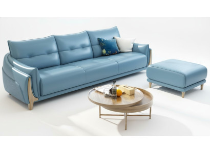 Sofa 3 Sitzer Modern Relax Sitz Möbel Dreisitzer Blau Polster Luxus Möbel Neu