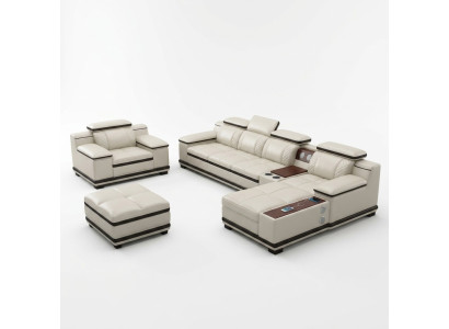 Möbel Wohnlandschaft Luxus Eckgarnitur Ecksofa Polster Sofas Couch Relax Lform