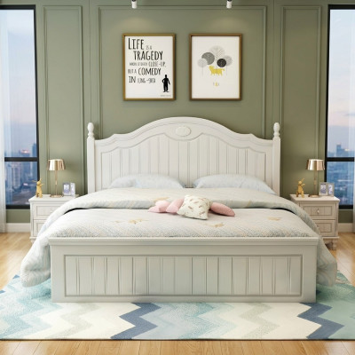 Bett Landhaus Stil Betten Doppel Holz Luxus Design Möbel Schlafzimmer Holzbett