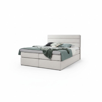 Weiß Bett Boxspringbett 180x200 Schlafzimmer Design Doppel Hotel Modern Möbel