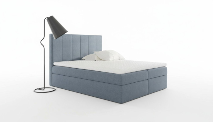 Modernes Bett Schlafzimmer Betten Stoff Boxspringbett Textil Design Doppel Hotel