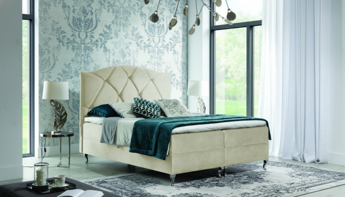 Chesterfield boxspring bett möbel betten king size samt hotel neu schlafzimmer