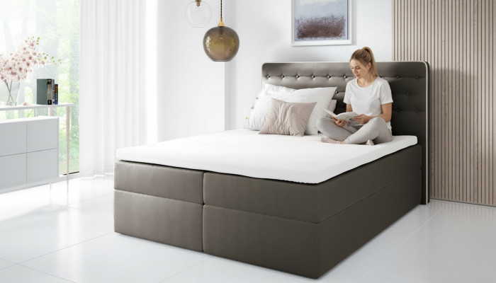 Bett mit Bettkasten Boxspringbett Zeitgenössisch Doppel Hotel 160cm Schlafzimmer