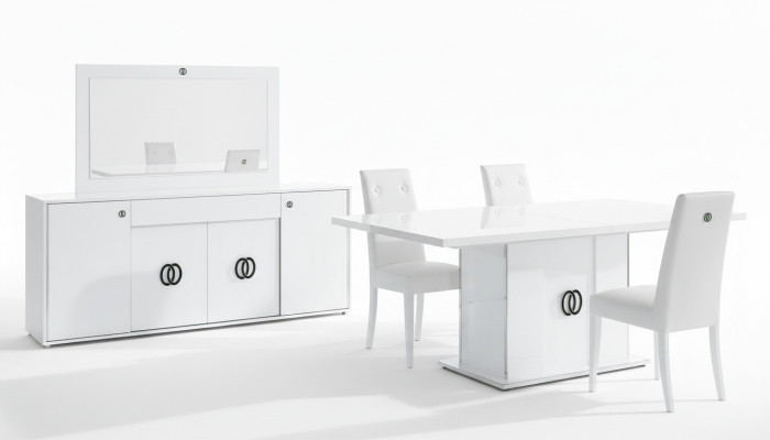 Esszimmer Esstisch 3x Stuhl Kommode Spiegel Luxus Holz Modern Designer Set 6tlg.