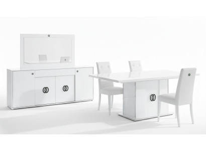 Esszimmer Esstisch 3x Stuhl Kommode Spiegel Luxus Holz Modern Designer Set 6tlg.