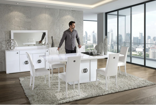 Esszimmer Esstisch Stuhl Luxus Garnitur Gruppe Tische Modern Designer Set 7tlg