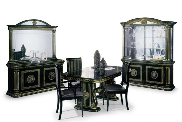 Esszimmer Esstisch Stuhl Kommode Vitrine Spiegel Luxus Möbel Tisch Neu Set 8tlg.