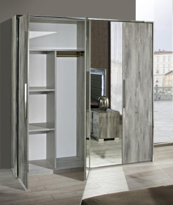 Kleiderschrank 4 Türen Schrankwand Kleiderschränke Schlafzimmer Möbel Schrank