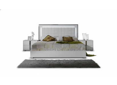 Schlafzimmer Bett Nachttisch Holz Nachttische Doppelbett Betten Weiß Modern 3tlg