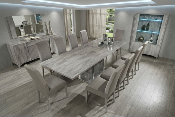 Esszimmer Esstisch Stuhl Gruppe Tische Holz Garnitur Tisch Modern Neu Set 9tlg.