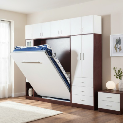 Schrank Bett Wandschrank Betten Wohnwand Schlafzimmer Gästezimmer Möbel Regal
