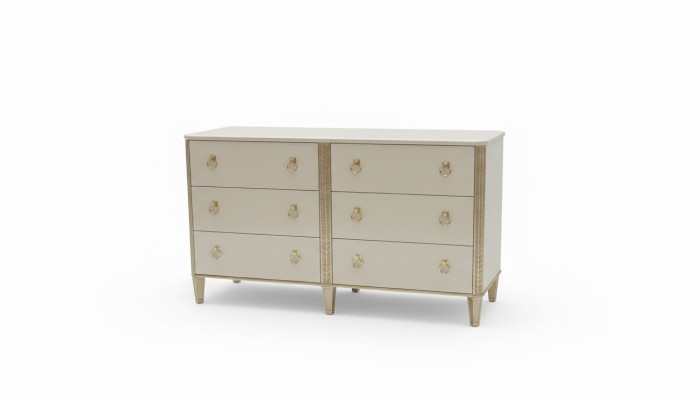 Kommode 160 cm Kommode Schlafzimmer Möbel Holz Beine multifunktionale Modern