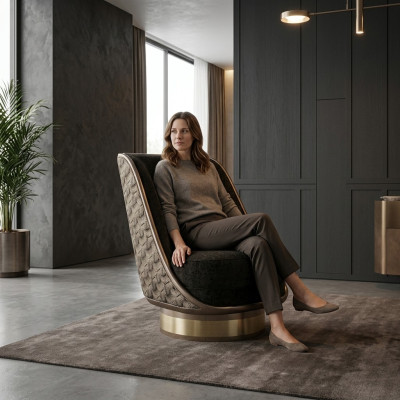 Lehnstuhl Relax Polster Stuhl Sessel Design Wohnzimmer Stühle Esszimer Lounge