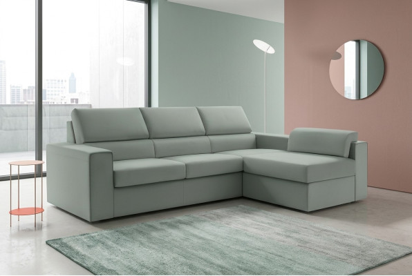 Ecksofa L-Form Möbel Leder Polstermöbel Wohnzimmer Moderne Luxus Grün alfitalia