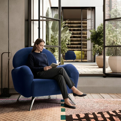 Sofa Couch Polster Stuhl Modern Zeitgenössisch Polster Sessel Italien 1Sitzer