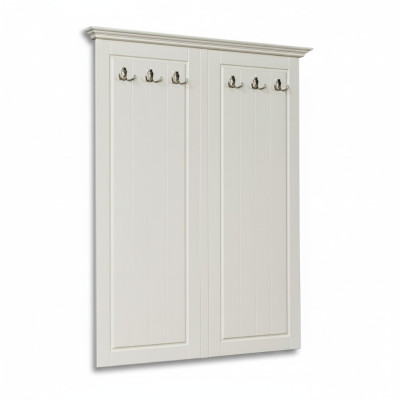 Landhaus Stil Kleiderständer Wand Garderobe Holz Garderoben Aufhänger Weiß Neu