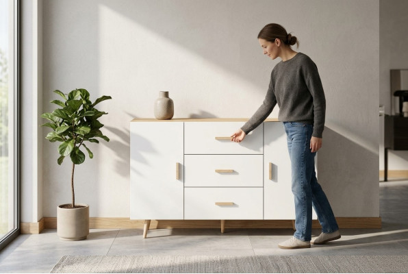 Kommode Regal 140cm Schränke Regale Aufbewahrung Hochglanz Neu Kommode Sideboard