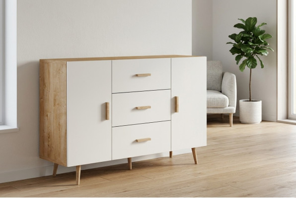 Kommode Regal 140cm Schränke Regale Aufbewahrung Hochglanz Neu Kommode Sideboard