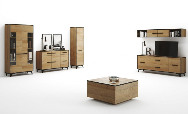 Kommode Schrank TV Ständer Regal Wohnzimmer 6tlg. Möbel Wohnwand Wohnwände Set