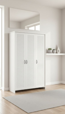 Kleiderschrank Art déco Stil Schränke Weiß Landhaus Möbel Schlafzimmer Schrank