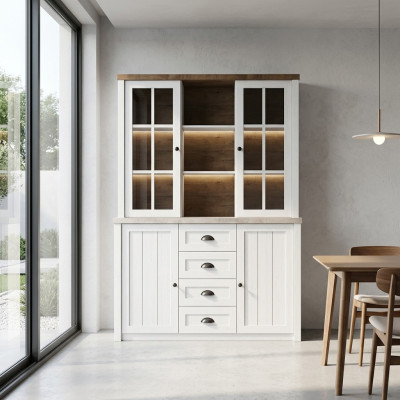 Klassische Schränke Schrank Anrichte Aufsatz Kommode Schrankwand W2D Kommode
