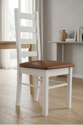 Klassische Esszimmer Möbel Holz Stuhl Stühle Design Lehnstuhl Holz Polster