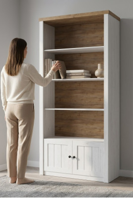 Schrank Wandschrank Holz Möbel Handarbeit Bücherregal Bücherwand Holzregal Regal