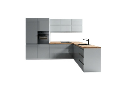 Moderne Küche L Zeile Küchen Schrank Design Möbel Maßfertigung Küchenzeile Grau