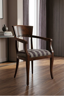 Stuhl mit Armlehne Esszimmerstuhl Holz Neu Esszimmer Stühle Design Sessel Déco