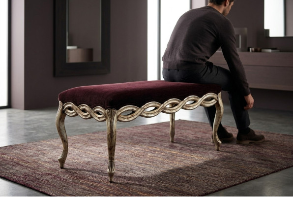 Hocker Bank Fußhocker Sitzbänke Holzhocker Stuhl Sitzhocker Holz Luxus Bank