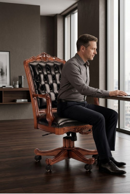 Büromöbel Sitzmöbel Drehstühle Chefsessel Sessel Stuhl Büro Drehstuhl Leder Neu