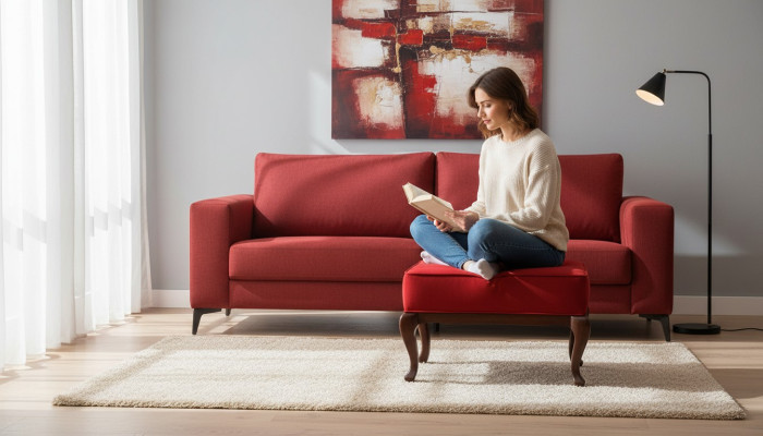 Wohnzimmer Designer Pufa Textil Stoff Neu Hocker Fußhocker Sitzhocker Sitzpouf