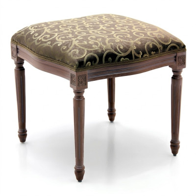 Wohnzimmer Designer Hocker Holz Textil Fußhocker Ottoman Sitzhocker Sitzpouf