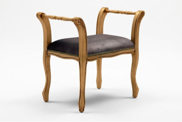 Ottomane Chaiselounge Sitzbank Samt Stoff 70x39 Hocker Fußhocker Beistellhocker