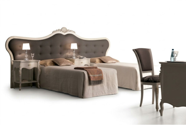 Hotel Einrichtung 2x Betten Design Moderne Schlafzimmer Luxus Möbel 2tlg. Set