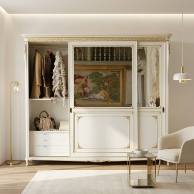 Schränke Anrichte Neu Mehrzweck Design Holz neu Klassisch Regal Kleider Schrank