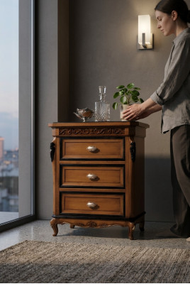 Design Beistelltisch Schlafzimmer Tisch Nachttische Holz Nachttisch Nachtkonsole