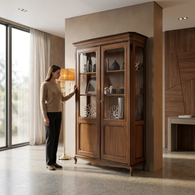 Moderne Anrichte Kommode Vitrine Kommoden Schrank Schränke Holz Massivholz