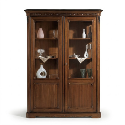 Vitrine Holz Luxus Schränke Klassische Anrichte Design Möbel Italienische Braun