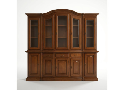 Möbel Klassische Regale Schränke Vitrinen Vitrine xxl Glas Schrank Anrichte Holz