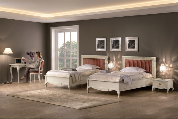 Design Schlafzimmer 6tlg Schlafzimmer Komplett Set Bett Nachttisch Sekretär Holz