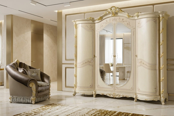 Möbel Barock Neu Klassischer Kleiderschrank Schränke Schlafzimmer Schrank Holz