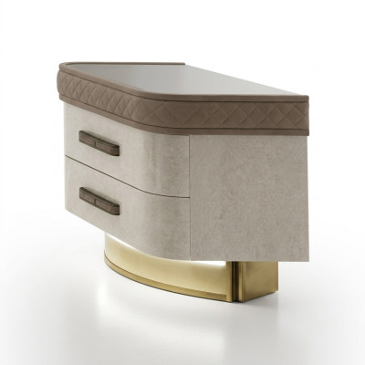 Schlafzimmer Konsolen Nachttisch Beistelltisch Modern Design Möbel HolzBeige Neu